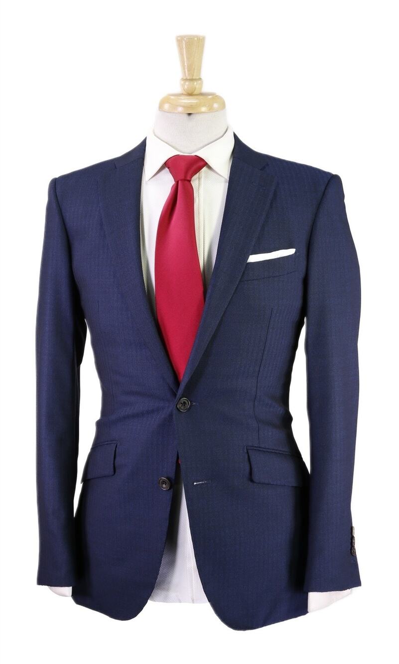Richard James x Ermenegildo Zegna Royal Blue Herringbone 2-Btn Wool Suit 36R